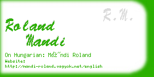 roland mandi business card